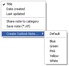 Right click menu